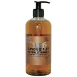 Savon d'Alep - liquide - senteur fleur d'Argan - flacon pompe - 500 mL