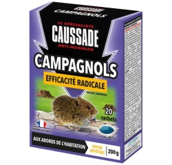 Appât pâte - campagnols - efficacité radicale - 200 g - boite de 20 sachet