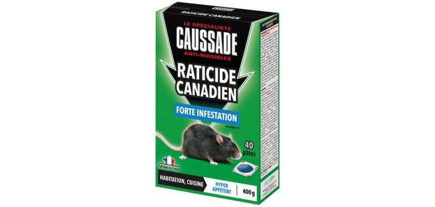 Appât pâte - raticide canadien - forte infestation - 400 g