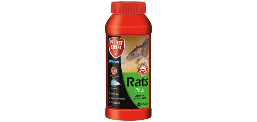 Appât pâte - rats - 520 g - 52 sachets de 10 g