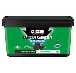 Appât pâte - raticide canadien - forte infestation - 720 g