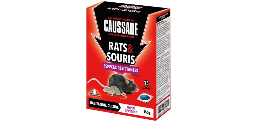 Appât pâte - Pat-appât - rats et souris - espèces résistantes - 150 g - 15