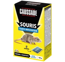 Appâts céréales - souris - forte indestation - 100 g - 5 sachets de 20 g