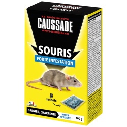 Appâts céréales - souris - forte indestation - 100 g - 5 sachets de 20 g