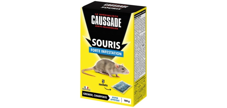 Appâts céréales - souris - forte indestation - 100 g - 5 sachets de 20 g