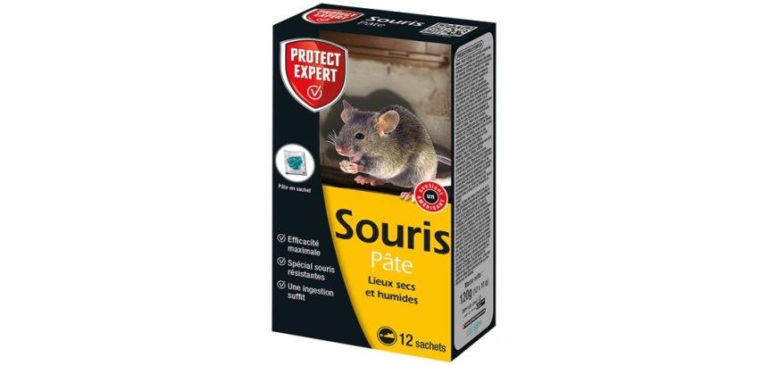 Appât pâte - souris - 120 g - 12 sachets de 10 g