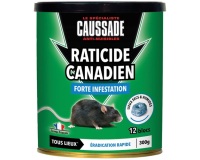 Appât bloc - flocoumafène - raticide canadien - 300 g - boite métal de 12 b