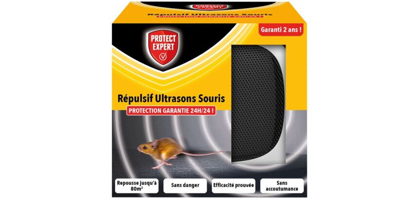 Répulsif ultrason  - souris - repousse jusqu'à 80 m²