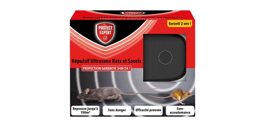 Répulsif ultrason  - rats et souris - repousse jusqu'à 150 m²