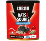 Appât céréales - rats et souris - forte infestation - 150 g - boite métal d