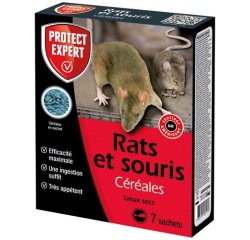 Appâts céréales - rats et souris - 140 g - 7 sachets de 20 g