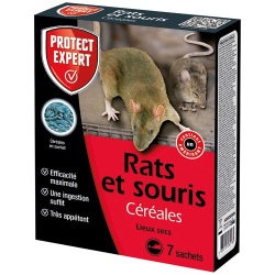 Appâts céréales - rats et souris - 140 g - 7 sachets de 20 g
