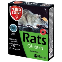 Appât céréales - rats - 150 g - 6 sachets de 25 g