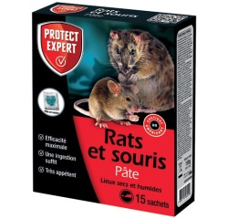 Appât pâte - rats et souris - 150 g - 15 sachets de 10 g