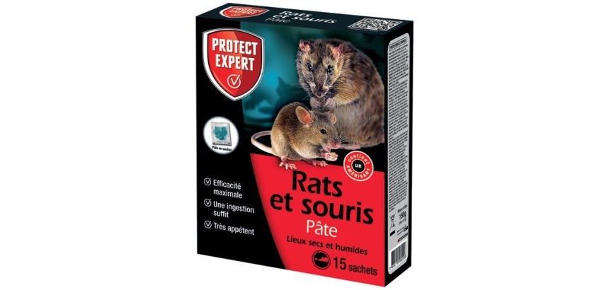 Appât pâte - rats et souris - 150 g - 15 sachets de 10 g