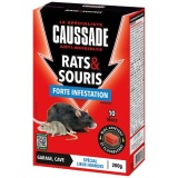 Appât bloc - fluorescent - rats et souris - forte infestation - 200 g - 10