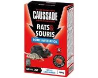 Appât bloc - fluorescent - rats et souris - forte infestation - 200 g - 10