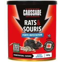 Appât pâte - fluorescentes - rats et souris - forte infestation - 150 g