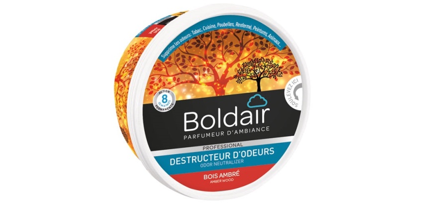 Boldair gel destructeur d'odeurs ambre - Boîte de 300 g