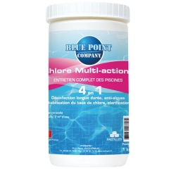 Chlore - multi-actions - 4en1 - galet 200 gr sans borique - pot de 1 Kg