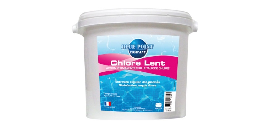 Chlore lent galets de 250 g - seau 5 Kg