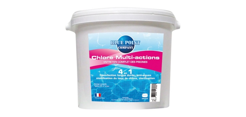 Chlore multi-actions 4 en 1 galet de 250 g 5 Kg