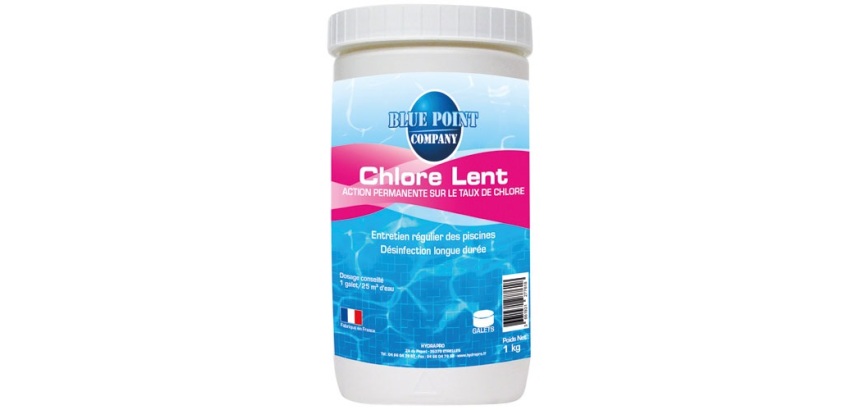 Chlore piscines hors-sol lent galets de 125 g - seau 1 Kg