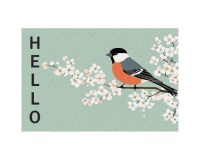 Tapis absorbant - Boston - 50 x 80 x 0.5 cm - motif oiseau
