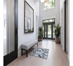Tapis absorbant - Boston - 40 x 60 x 0.5 cm - motif carreaux de ciment noir