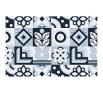 Tapis absorbant - Boston - 50 x 80 x 0.5 cm - motif carreaux de ciment noir