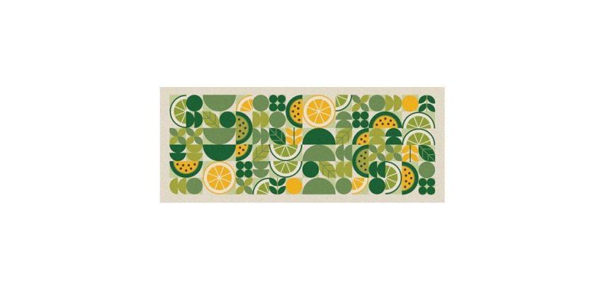 Tapis de cuisine - 50 x 120 x 0.4 cm - motif Lemon