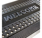 Tapis grattant - caoutchouc - Mercure - 45 x 75 x 0.8 cm - motif Welcome