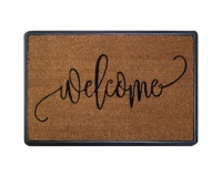 Tapis grattant - Saturne - 40 x 60 x 1.5 cm - motif Welcome