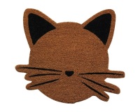 Tapis grattant - Coco naturel - 45 x 50 x 1.5 cm - forme Chat