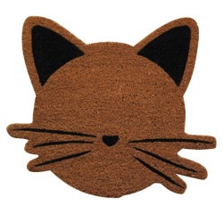 Tapis grattant - Coco naturel - 45 x 50 x 1.5 cm - forme Chat