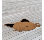 Tapis grattant - Coco naturel - 45 x 50 x 1.5 cm - forme Chat