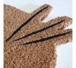 Tapis grattant - Coco naturel - 45 x 50 x 1.5 cm - forme Chat