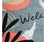 Tapis absorbant - Dallas - 40 x 60 x 0.5 cm - motif Welcome Fleur