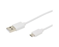 Cordon USB-A mâle - micro USB-B mâle - 1 m - blanc