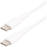 Cordon USB-C mâle - USB-C mâle  - 2.0 - 1 m - blanc