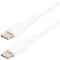 Cordon USB-C mâle  - USB-C mâle - 2.0 -  2 m - blanc