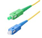 Cordon jarretières optiques SC-UPC mâle - SC/APC mâle - 2 m - jaune