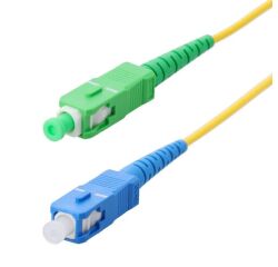 Cordon jarretières optiques SC-UPC mâle - SC/APC mâle - 2 m - jaune