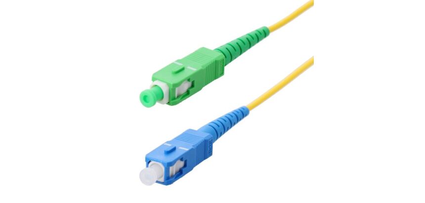 Cordon jarretières optiques SC-UPC mâle - SC/APC mâle - 2 m - jaune