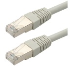 Cordon RJ45 mâle à mâle - Cat. 6a F/UTP - 2 m - gris