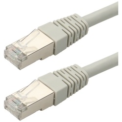 Cordon RJ45 mâle à mâle - Cat. 6a F/UTP - 2 m - gris