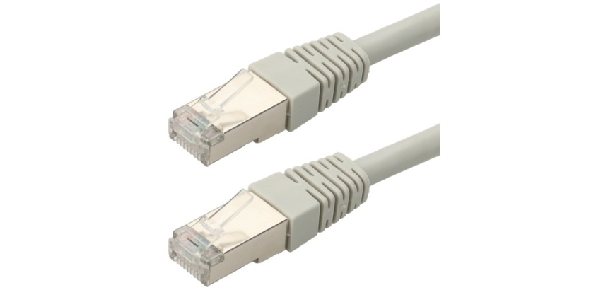 Cordon RJ45 mâle à mâle - Cat. 6a F/UTP - 3 m - gris
