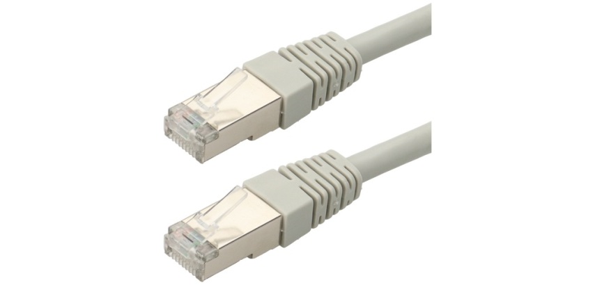 Cordon RJ45 mâle à mâle - Cat. 6a F/UTP - 5 m - gris
