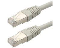Cordon RJ45 mâle à mâle - Cat. 6a F/UTP - 10 m - gris