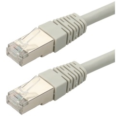 Cordon RJ45 mâle à mâle - Cat. 6a F/UTP - 20 m - gris